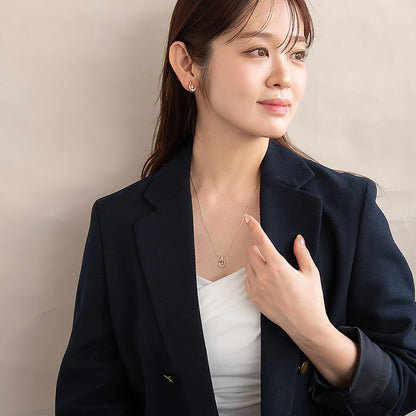 ネックレス ニッケルフリー ロゼシルバー ドロップ ロング ペンダントネックレス