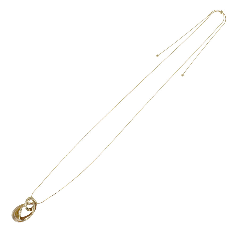 ネックレス ニッケルフリー マーブル ドロップ リング ロング ペンダントネックレス