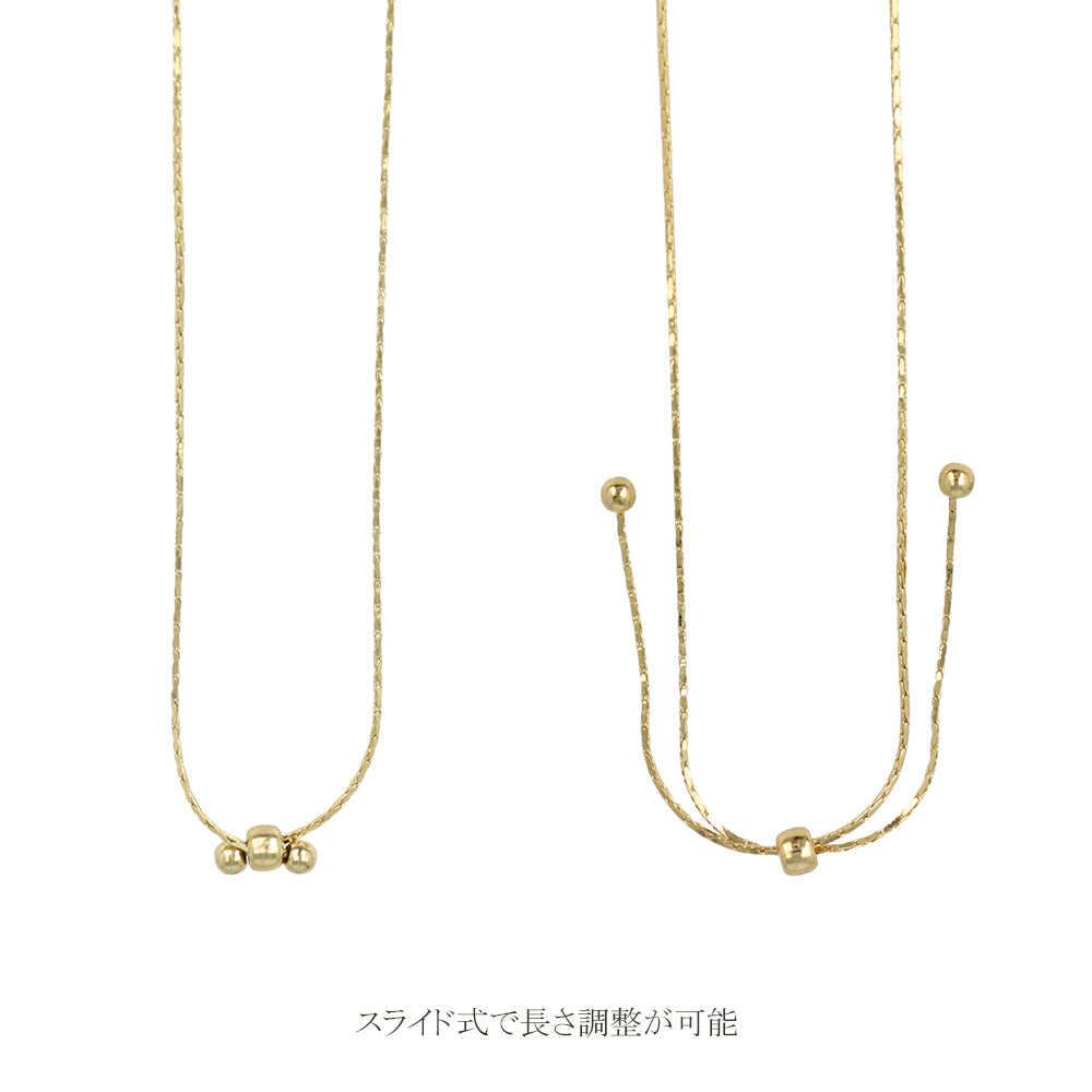 ネックレス ニッケルフリー マーブル ドロップ リング ロング ペンダントネックレス