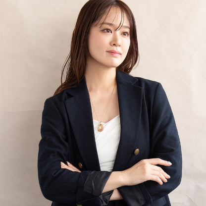 ネックレス ニッケルフリー マーブル ドロップ リング ロング ペンダントネックレス