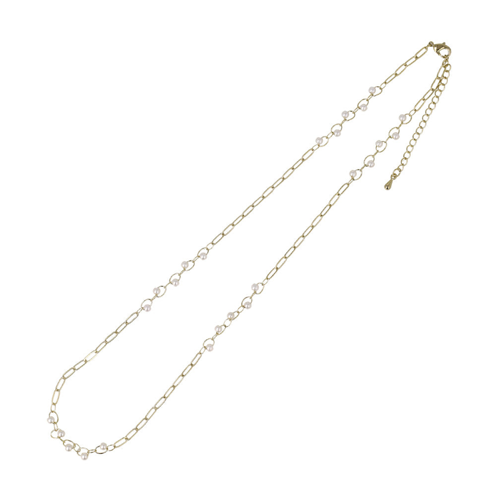 ネックレス ニッケルフリー ランダム パール チェーン ショートネックレス