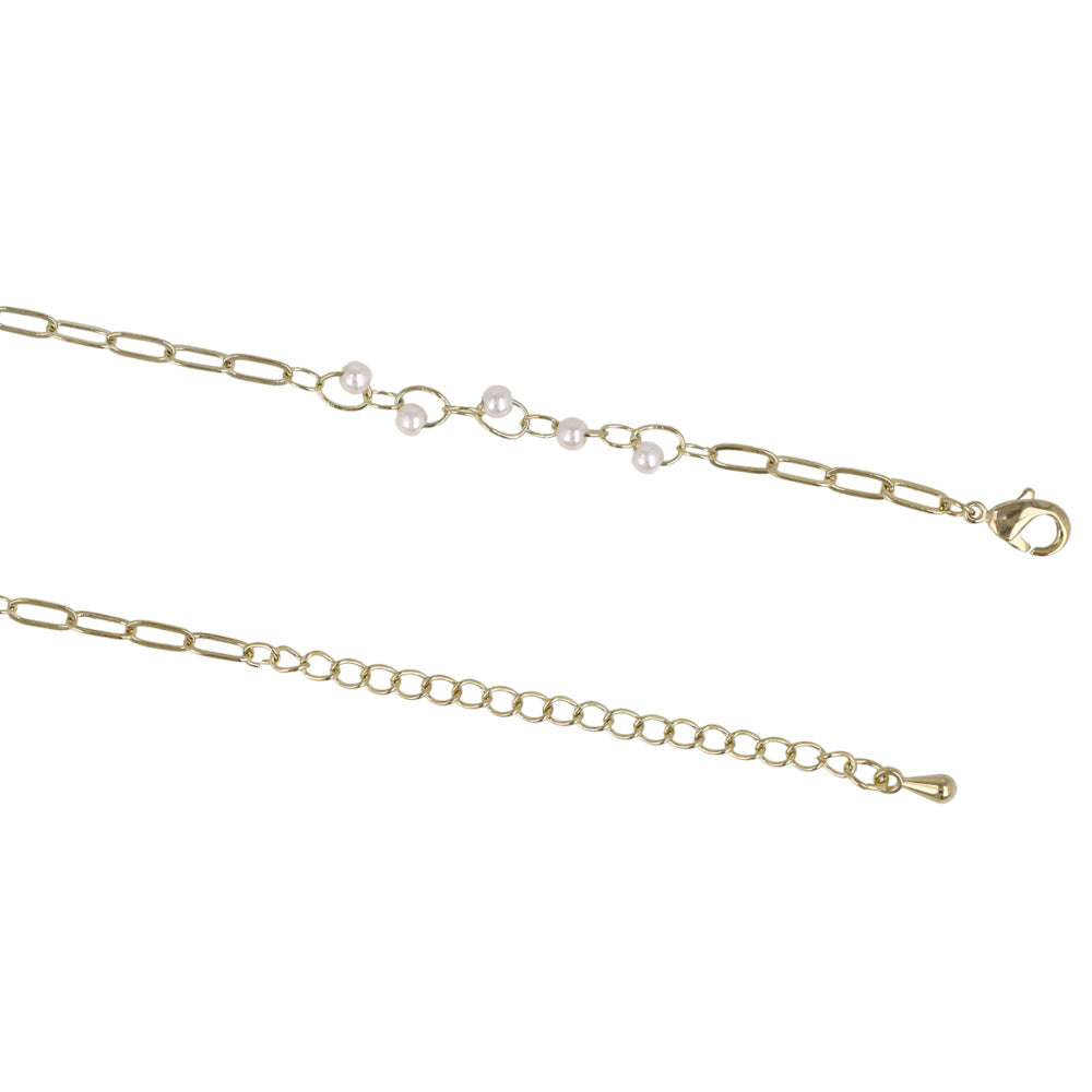 ネックレス ニッケルフリー ランダム パール チェーン ショートネックレス