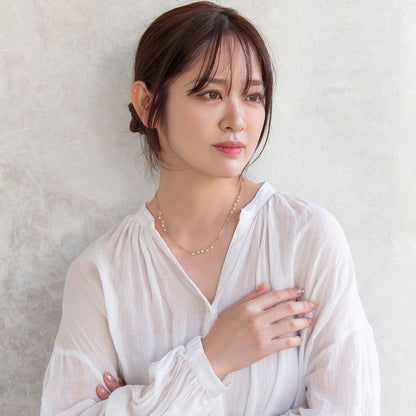 ネックレス ニッケルフリー ランダム パール チェーン ショートネックレス