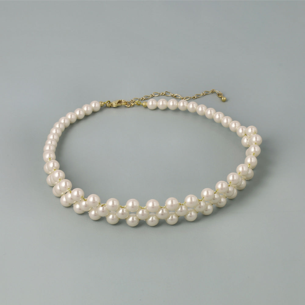 Classy ネックレス ニッケルフリー パール チョーカー ショートネックレス