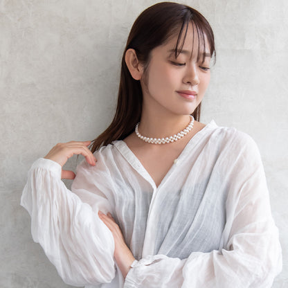 Classy ネックレス ニッケルフリー パール チョーカー ショートネックレス