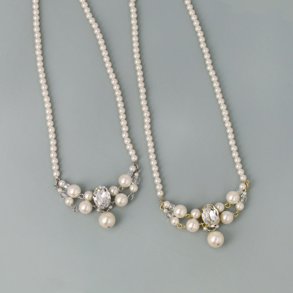 Classy ネックレス ニッケルフリー パール ビジュー ショートネックレス