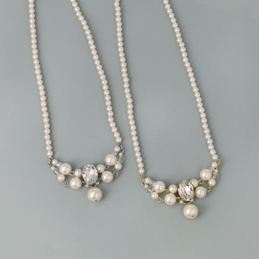 Classy ネックレス ニッケルフリー パール ビジュー ショートネックレス