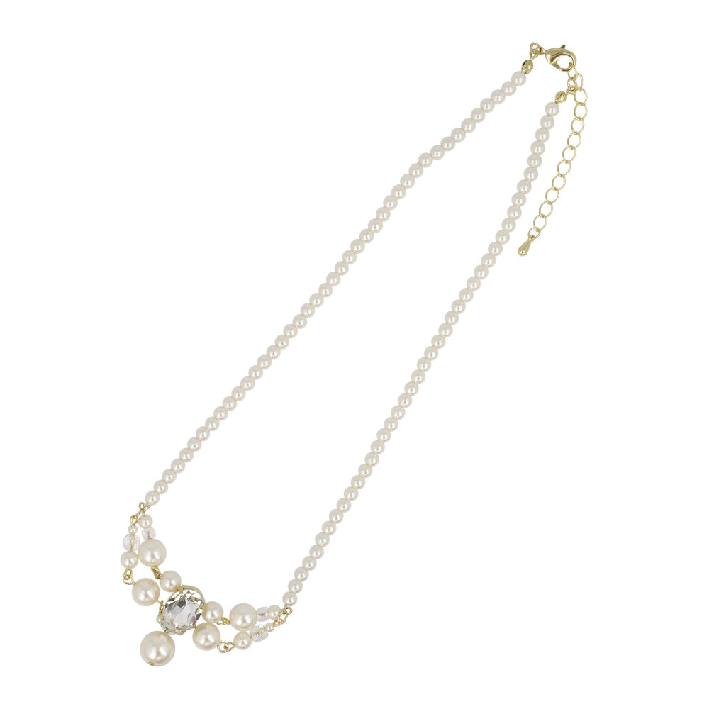 Classy ネックレス ニッケルフリー パール ビジュー ショートネックレス