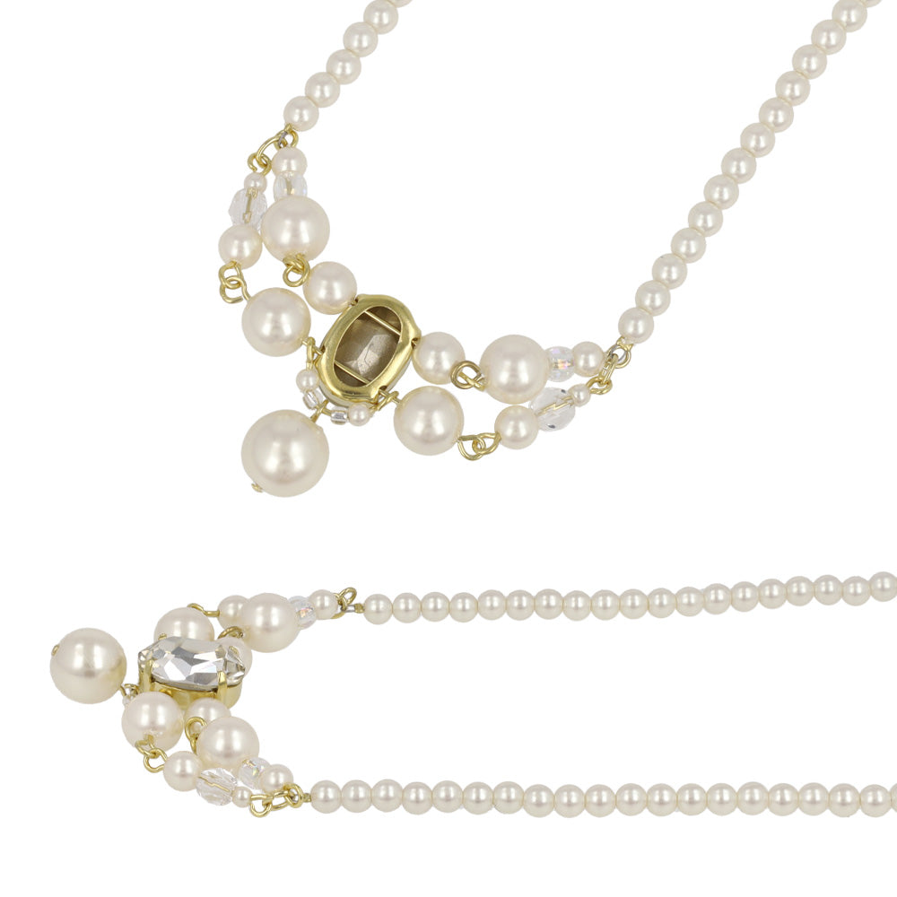 Classy ネックレス ニッケルフリー パール ビジュー ショートネックレス