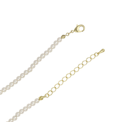 Classy ネックレス ニッケルフリー パール ビジュー ショートネックレス