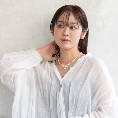 Classy ネックレス ニッケルフリー パール ビジュー ショートネックレス