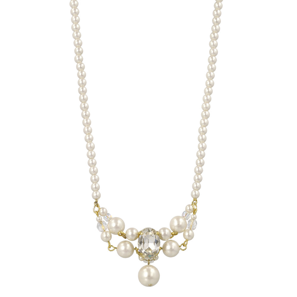 Classy ネックレス ニッケルフリー パール ビジュー ショートネックレス