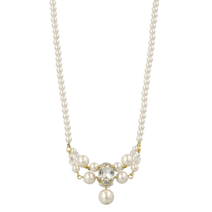 Classy ネックレス ニッケルフリー パール ビジュー ショートネックレス