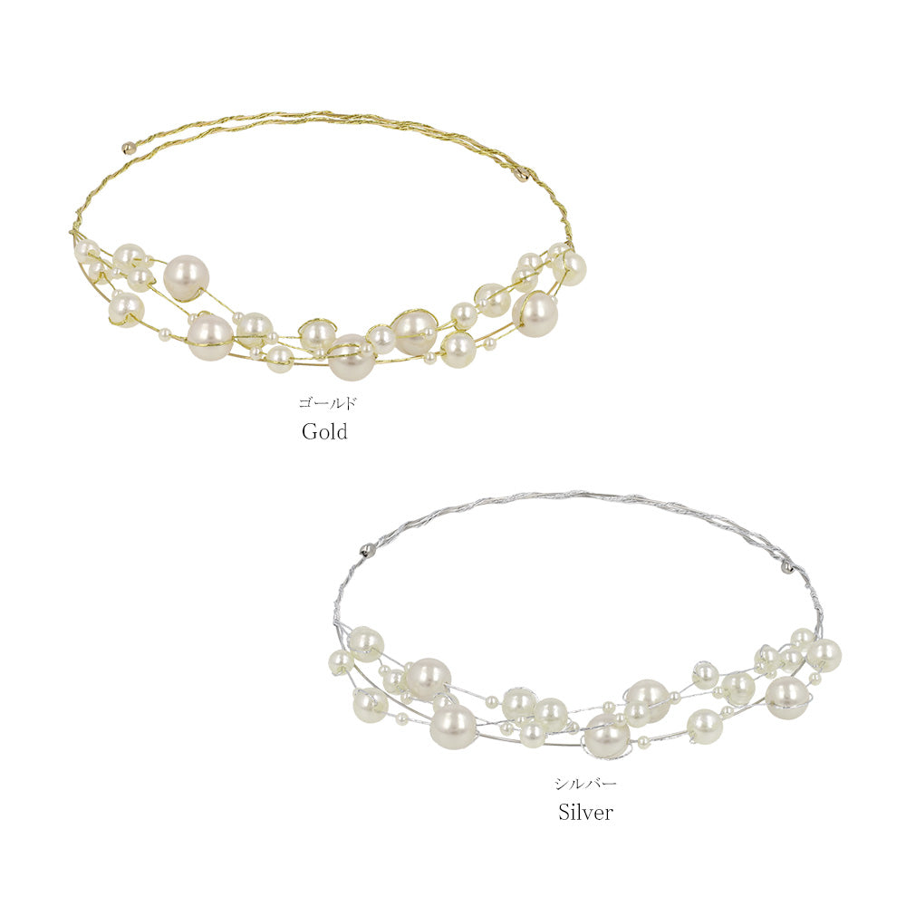 Classy ネックレス ニッケルフリー パール チョーカー ネックカフ