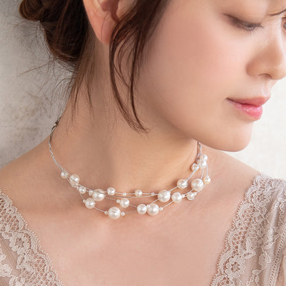 Classy ネックレス ニッケルフリー パール チョーカー ネックカフ