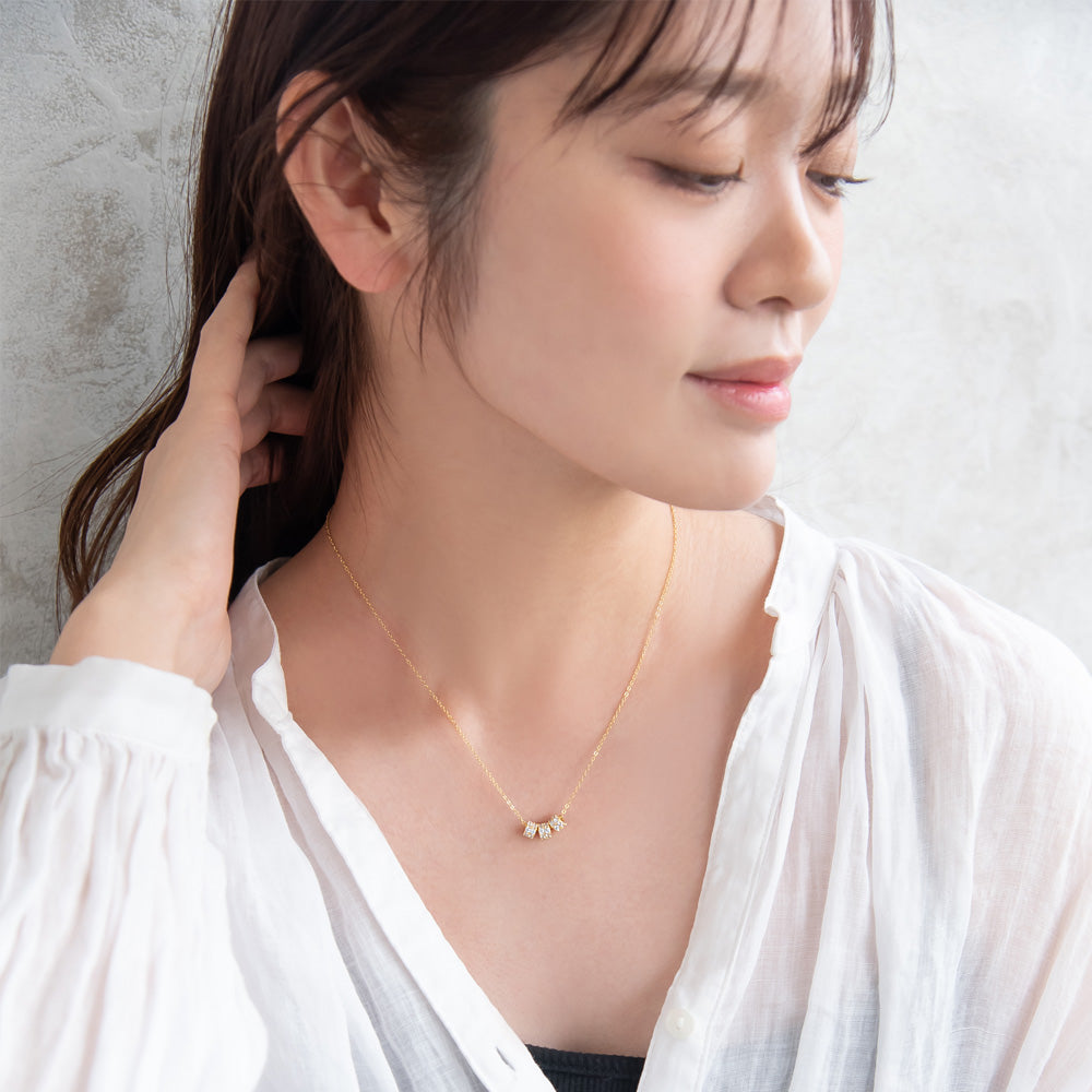 ネックレス ニッケルフリー キュービックジルコニア プチネックレス