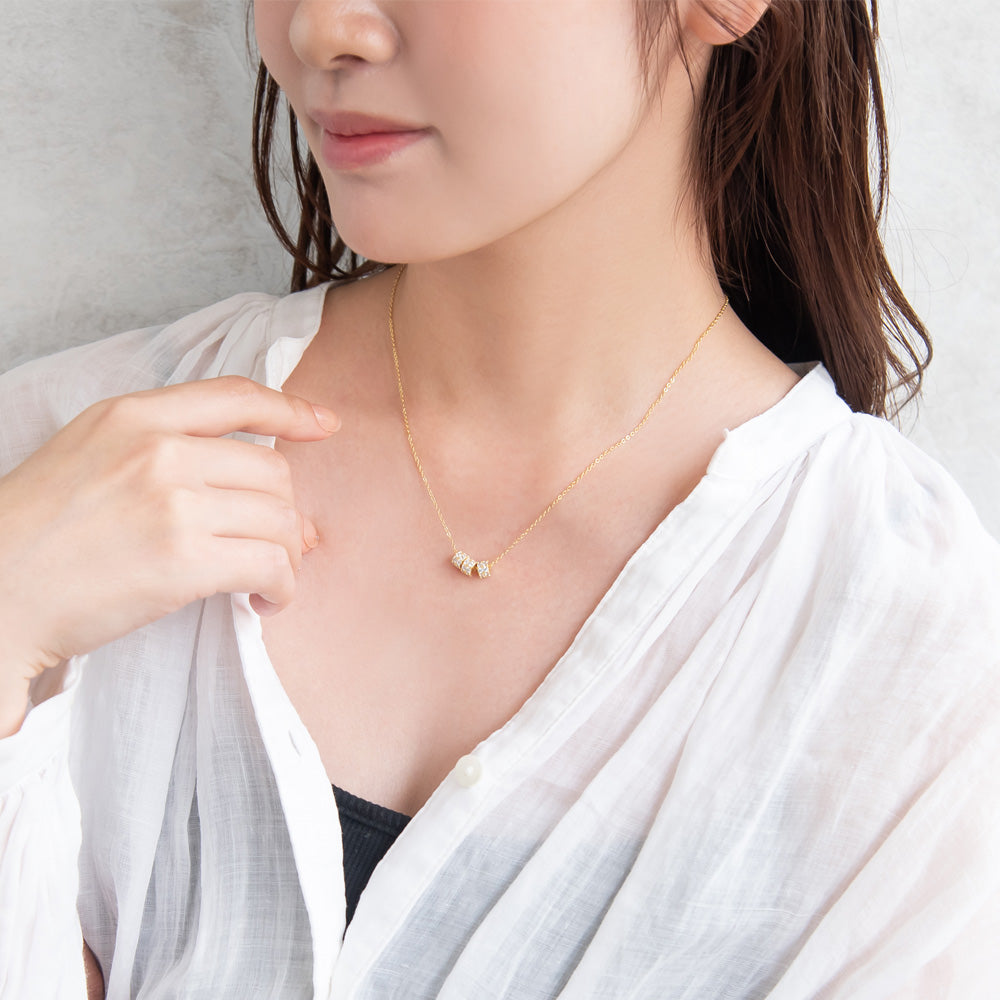 ネックレス ニッケルフリー キュービックジルコニア プチネックレス