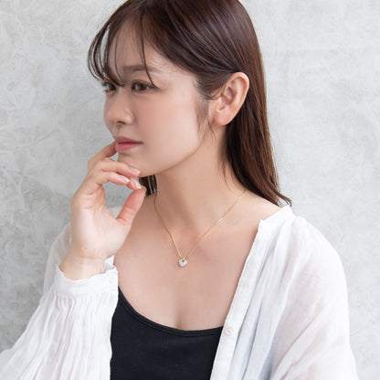 ネックレス ステンレス シェル ハート プチネックレス