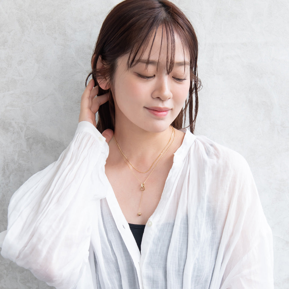 ネックレス ステンレス 2連 プチネックレス