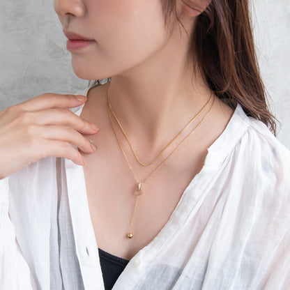 ネックレス ステンレス 2連 プチネックレス