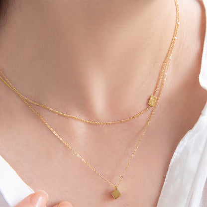 ネックレス ステンレス 2連 プチネックレス