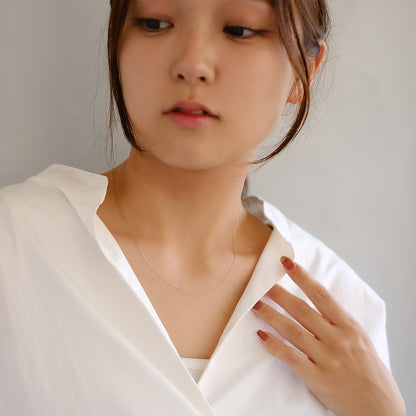 ネックレス ステンレス メタル 超極細 レクタングルチェーン マグネット プチネックレス