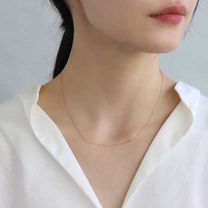 ネックレス ステンレス メタル 超極細 レクタングルチェーン マグネット プチネックレス