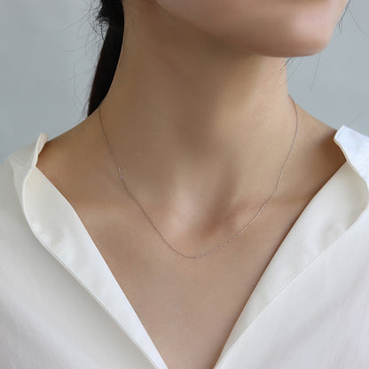 ネックレス ステンレス メタル 超極細 レクタングルチェーン マグネット プチネックレス