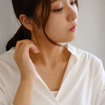 ネックレス ステンレス メタル 超極細 オーバルチェーン マグネット プチネックレス