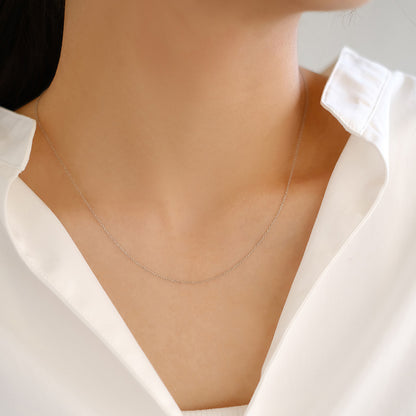 ネックレス ステンレス メタル 超極細 オーバルチェーン マグネット プチネックレス