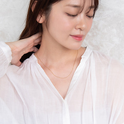 ネックレス ステンレス メタル 超極細 スネークチェーン マグネット プチネックレス