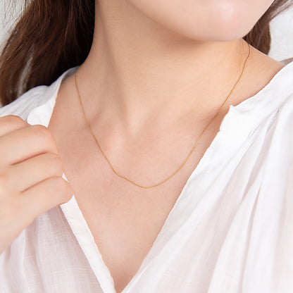 ネックレス ステンレス メタル 超極細 スネークチェーン マグネット プチネックレス