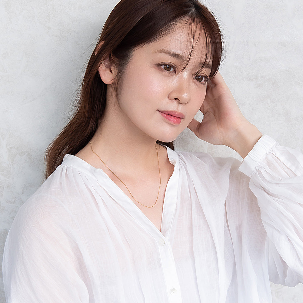 ネックレス ステンレス メタル 超極細 スネークチェーン マグネット プチネックレス