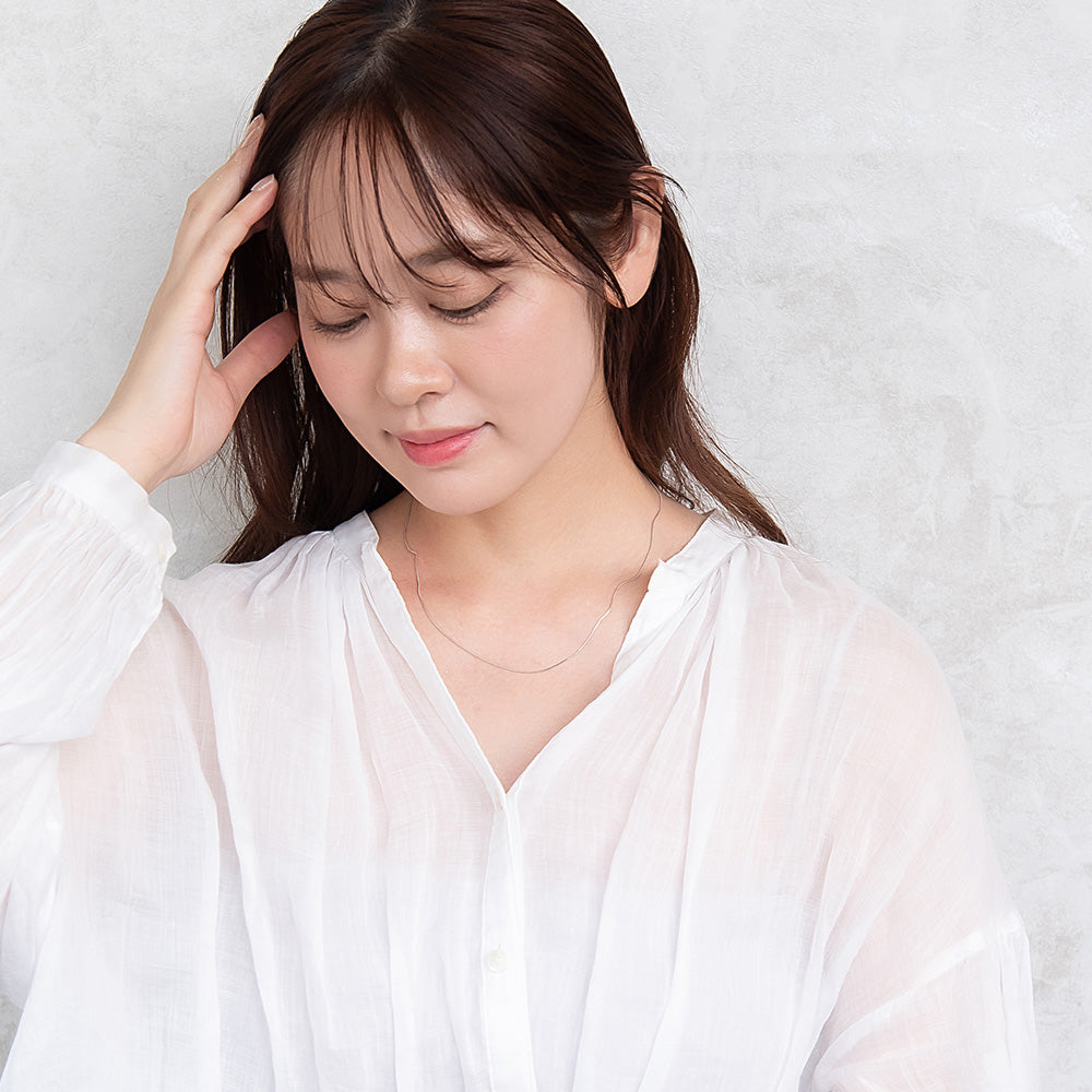 ネックレス ステンレス メタル 超極細 スネークチェーン マグネット プチネックレス