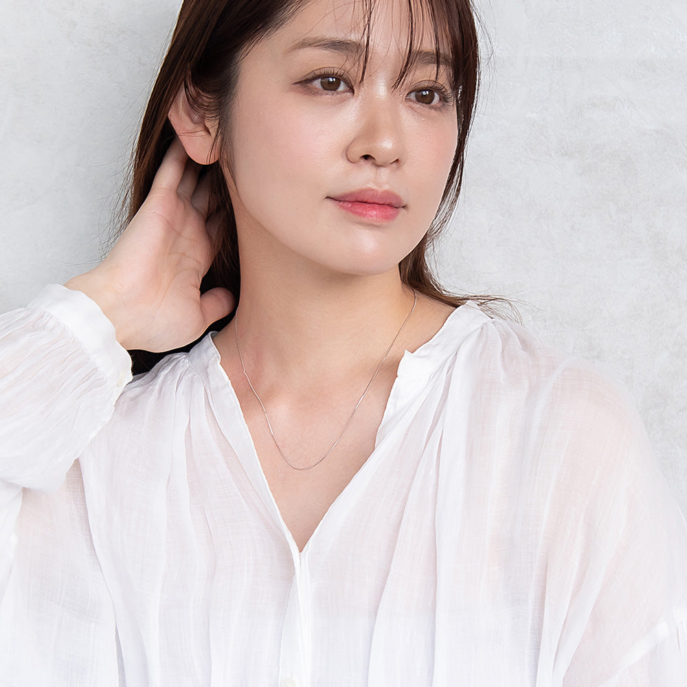 ネックレス ステンレス メタル 超極細 スネークチェーン マグネット プチネックレス