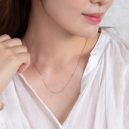 ネックレス ステンレス メタル 超極細 スネークチェーン マグネット プチネックレス