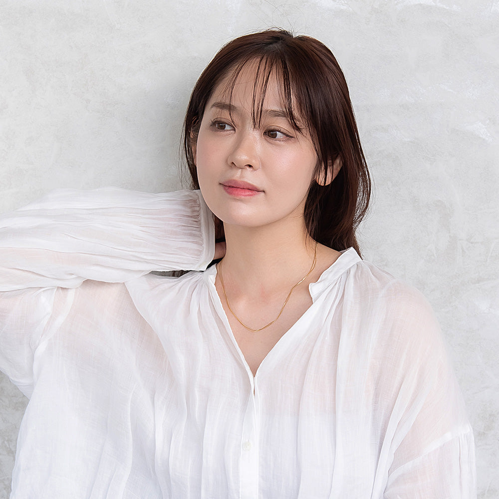 ネックレス ステンレス メタル 超極細 2連 スネークチェーン マグネット プチネックレス