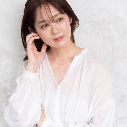 ネックレス ステンレス メタル キュービックジルコニア ドロップ 超極細 チェーン マグネット プチネックレス