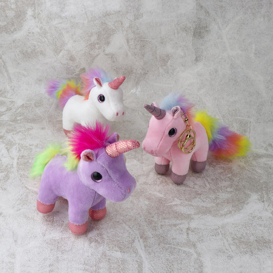 バッグチャーム ユニコーン レインボー ぬいぐるみ マスコット キーホルダー