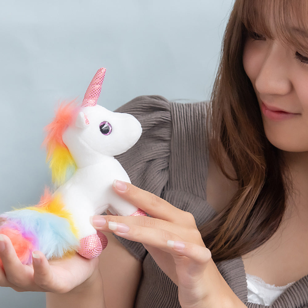 バッグチャーム ユニコーン レインボー ぬいぐるみ マスコット キーホルダー