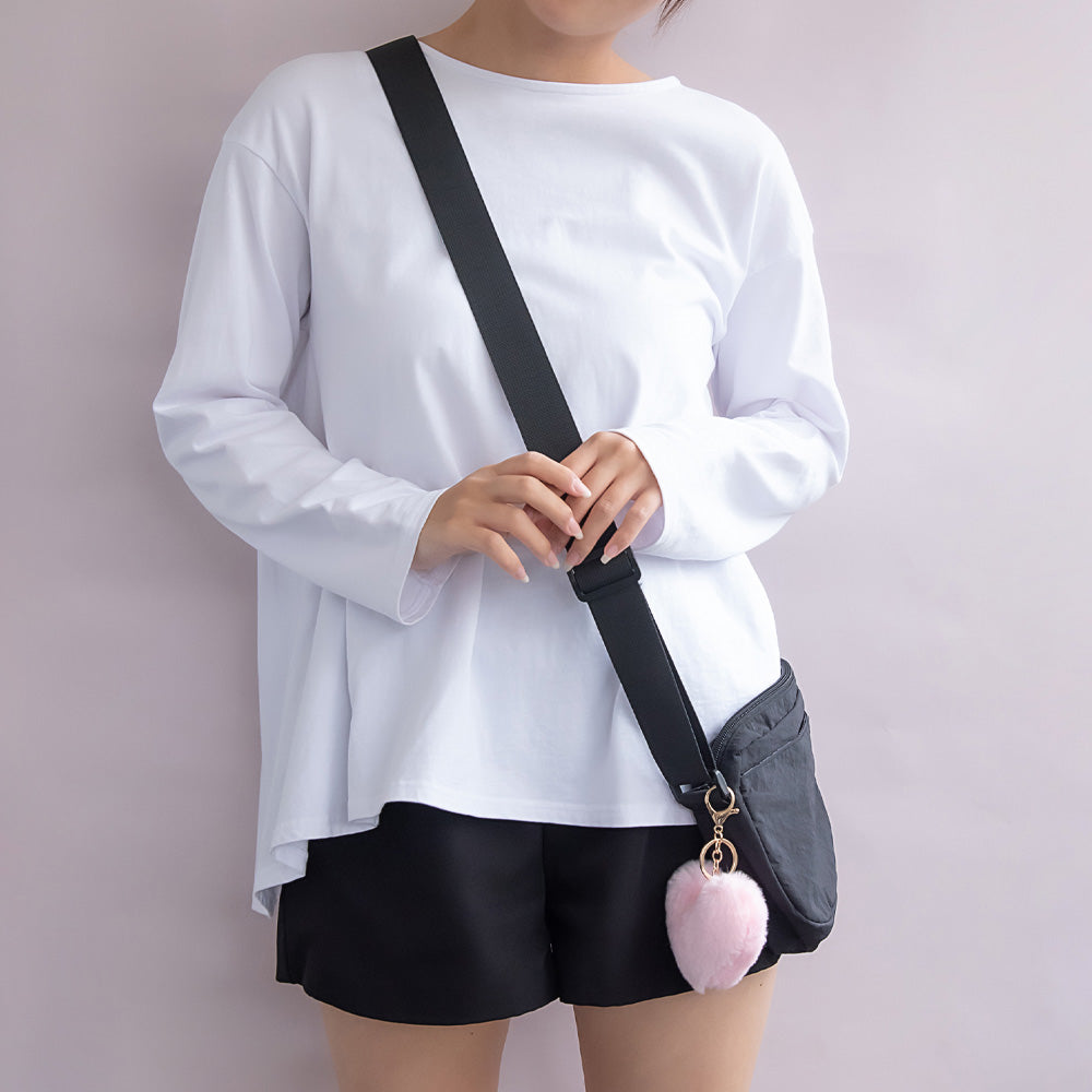 バッグチャーム フェイクファー ハート カラー キーホルダー – OSEWAYA