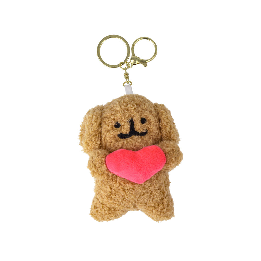バッグチャーム 犬 ハート ぬいぐるみ マスコット キーホルダー