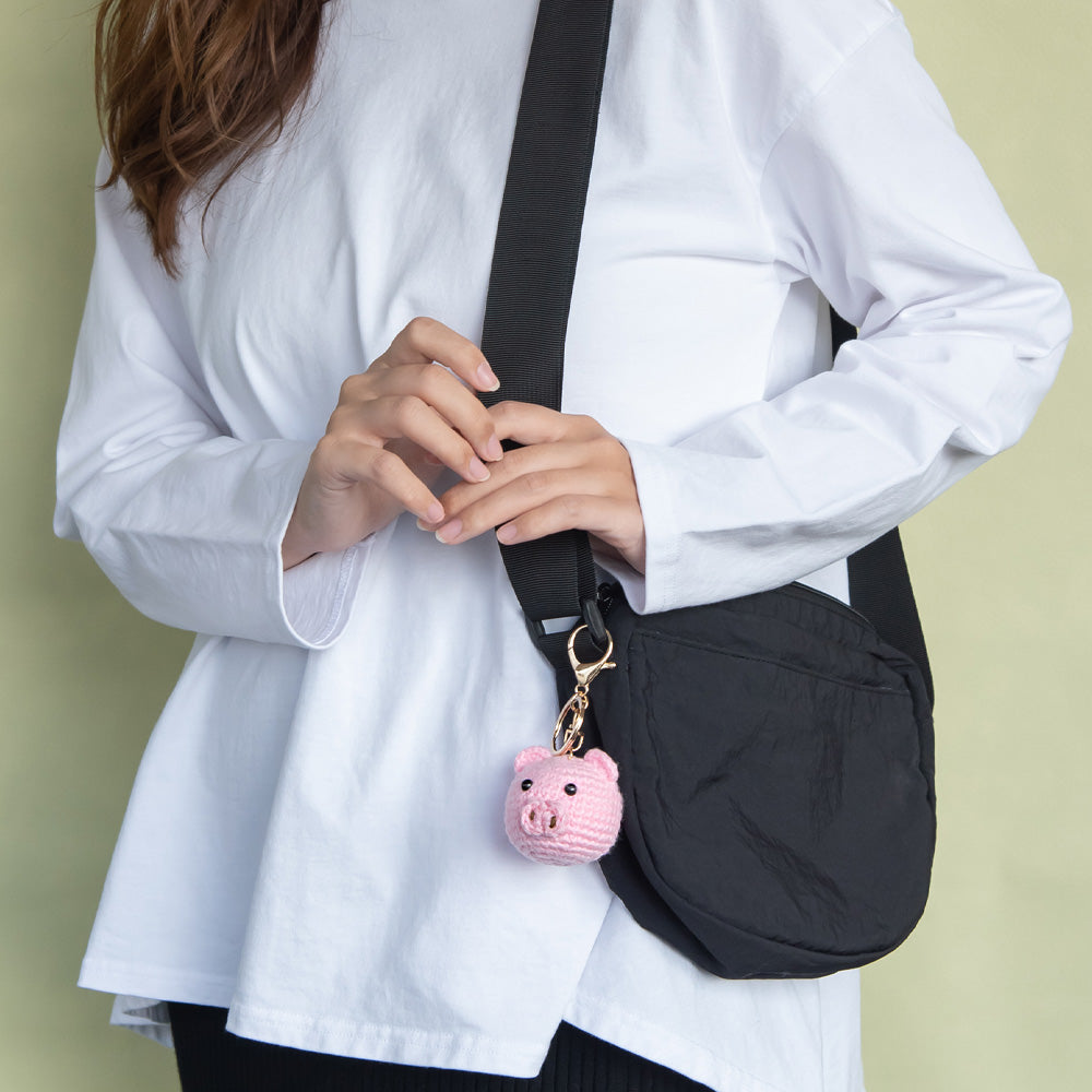 バッグチャーム 編みぐるみ ぬいぐるみ 犬 ブタ トラ カエル どうぶつ キーホルダー