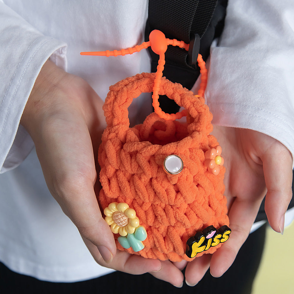 バッグチャーム クロッシェ ミニケース キーホルダー