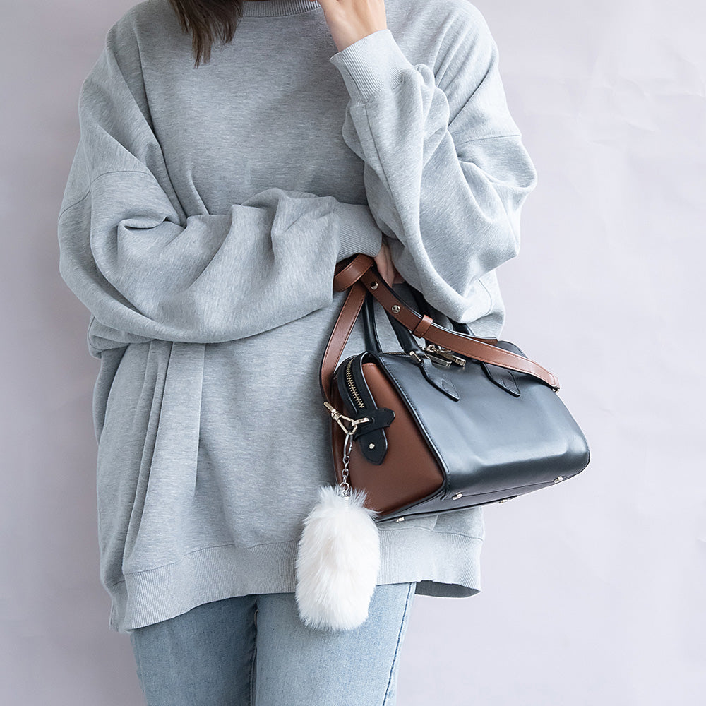 バッグチャーム フェイクファー しっぽ ショート キーホルダー