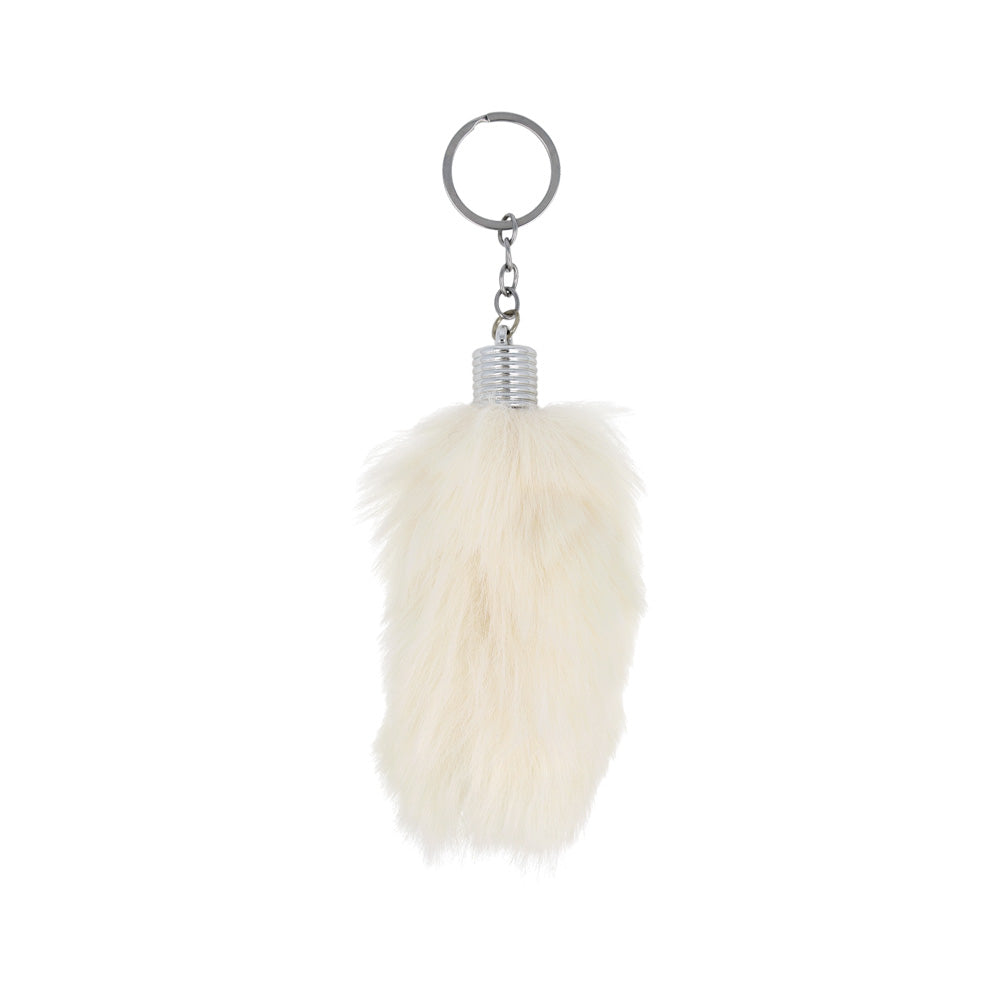 バッグチャーム フェイクファー しっぽ ショート キーホルダー