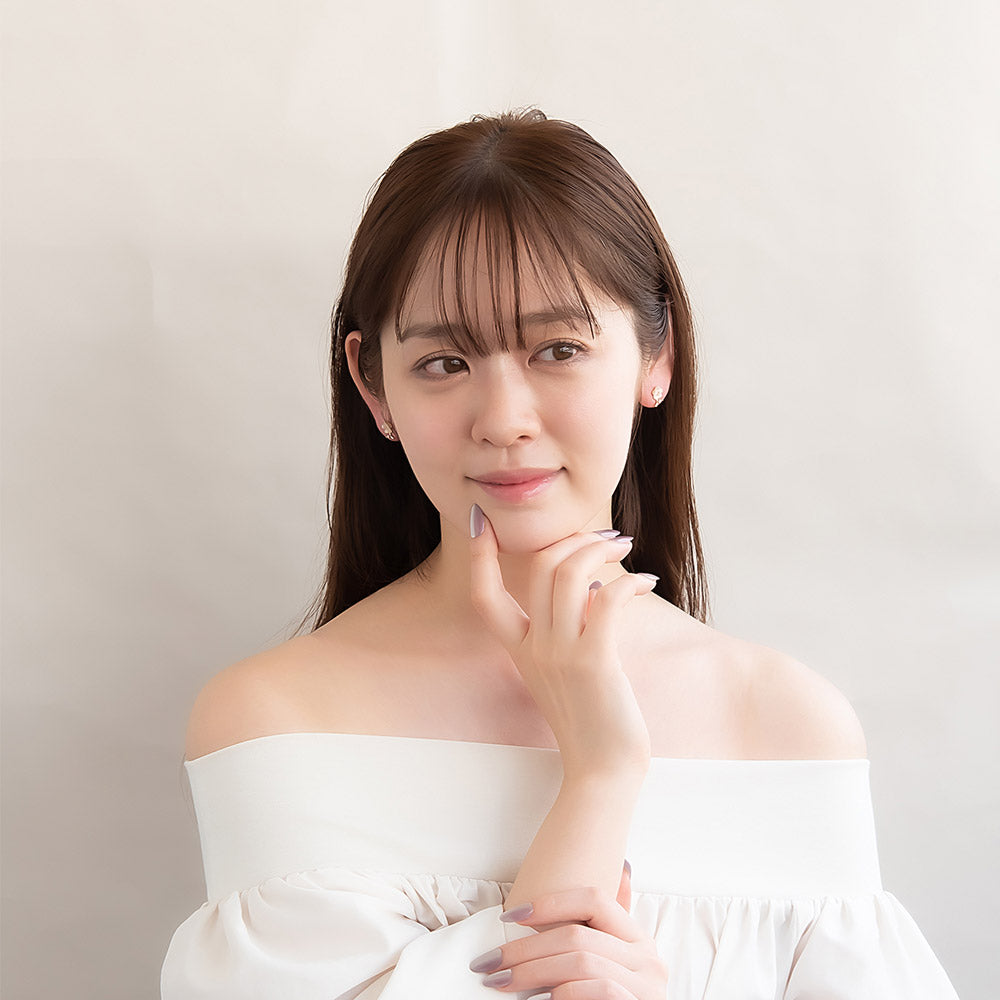 ピアス ニッケルフリー メタル ミニ フラワー 花 キュービックジルコニア 合成キャッツアイ チタンポスト スタッドピアス