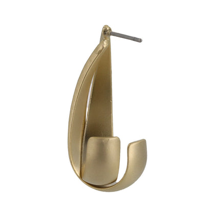 ピアス ニッケルフリー sable gold ダブル クロス ライン ドロップ ステンレスポスト J型 スタッドピアス