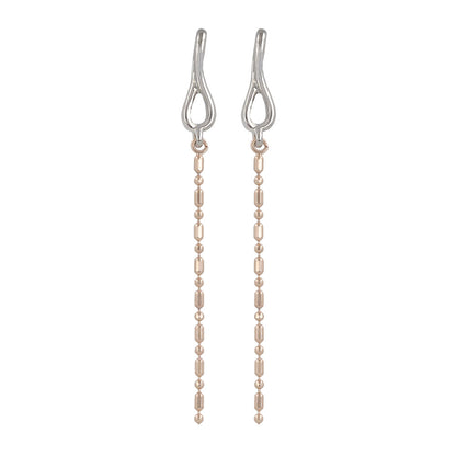ピアス Combination Metal  ニッケルフリー メタル ツイスト ∞ インフィニティー シリンダーボールチェーン チタンポスト スタッドピアス