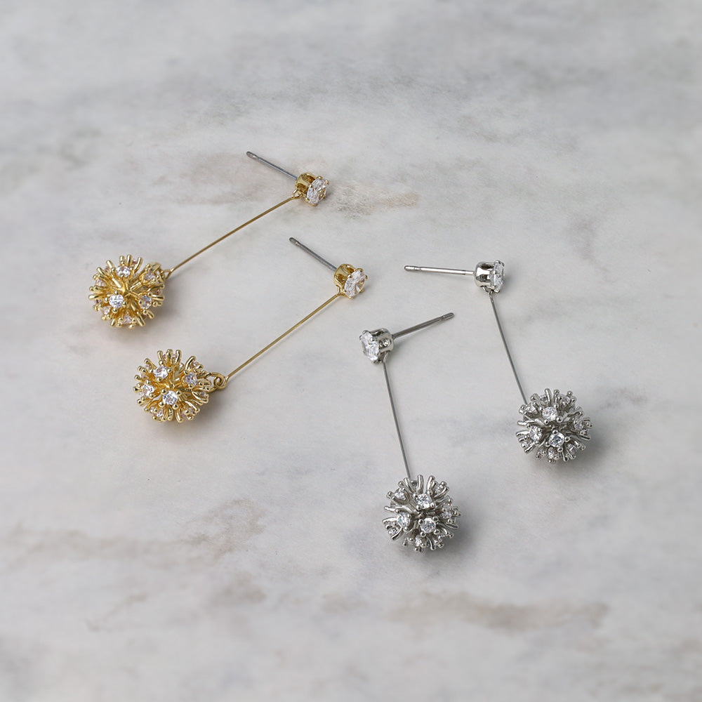 ピアス ニッケルフリー ストーン ワイヤー 下がり ステンレスポスト スタッドピアス